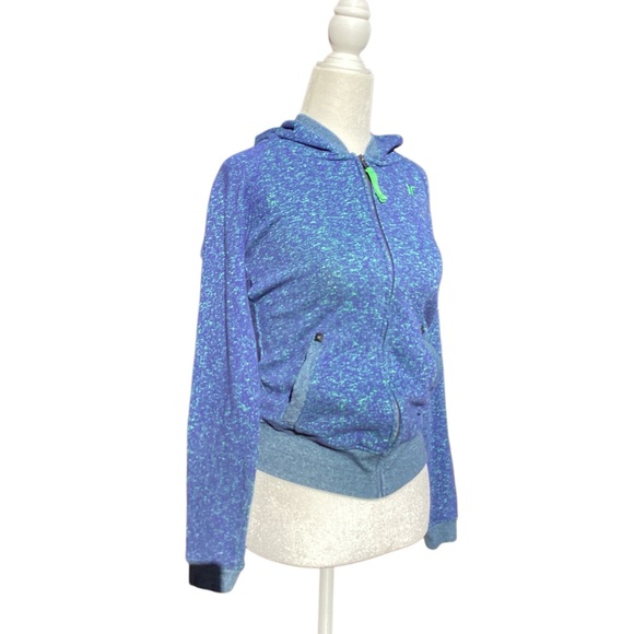 Hurley Jackets & Blazers - Blue Hurley Zip-Up Hoodie marbled blue and green
